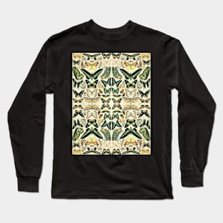 Butterfly Pattern made from Butterflies by Adolphe Millot Long Sleeve T-Shirt